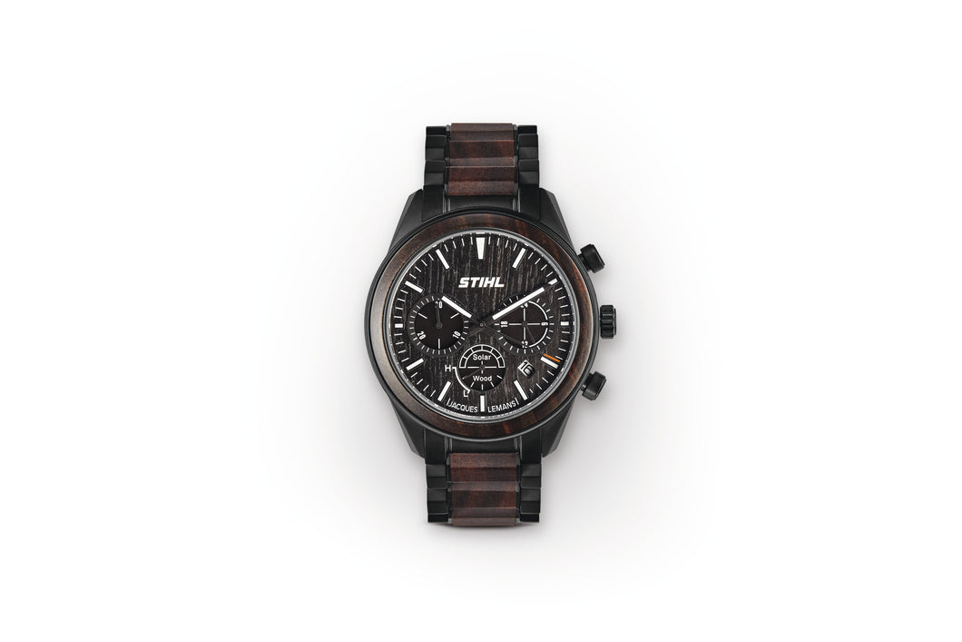 STIHL Chronograph Eco Power Solar Wood Watch